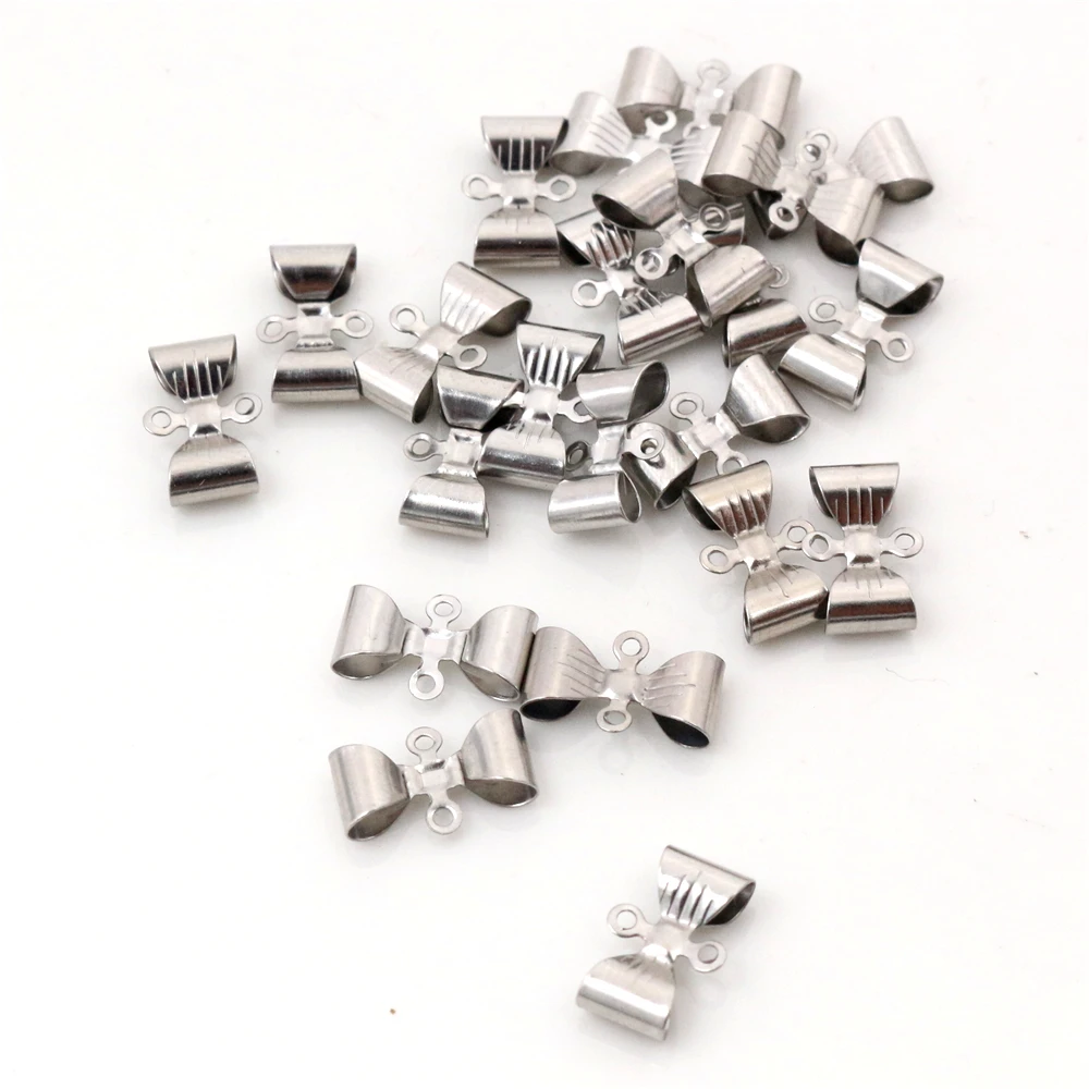 

30 pzas/lote 12x8mm amuletos de lazo de acero inoxidable 316 nudo de lazo lindo para COLLAR COLGANTE encantos diy joyería making-R5-40