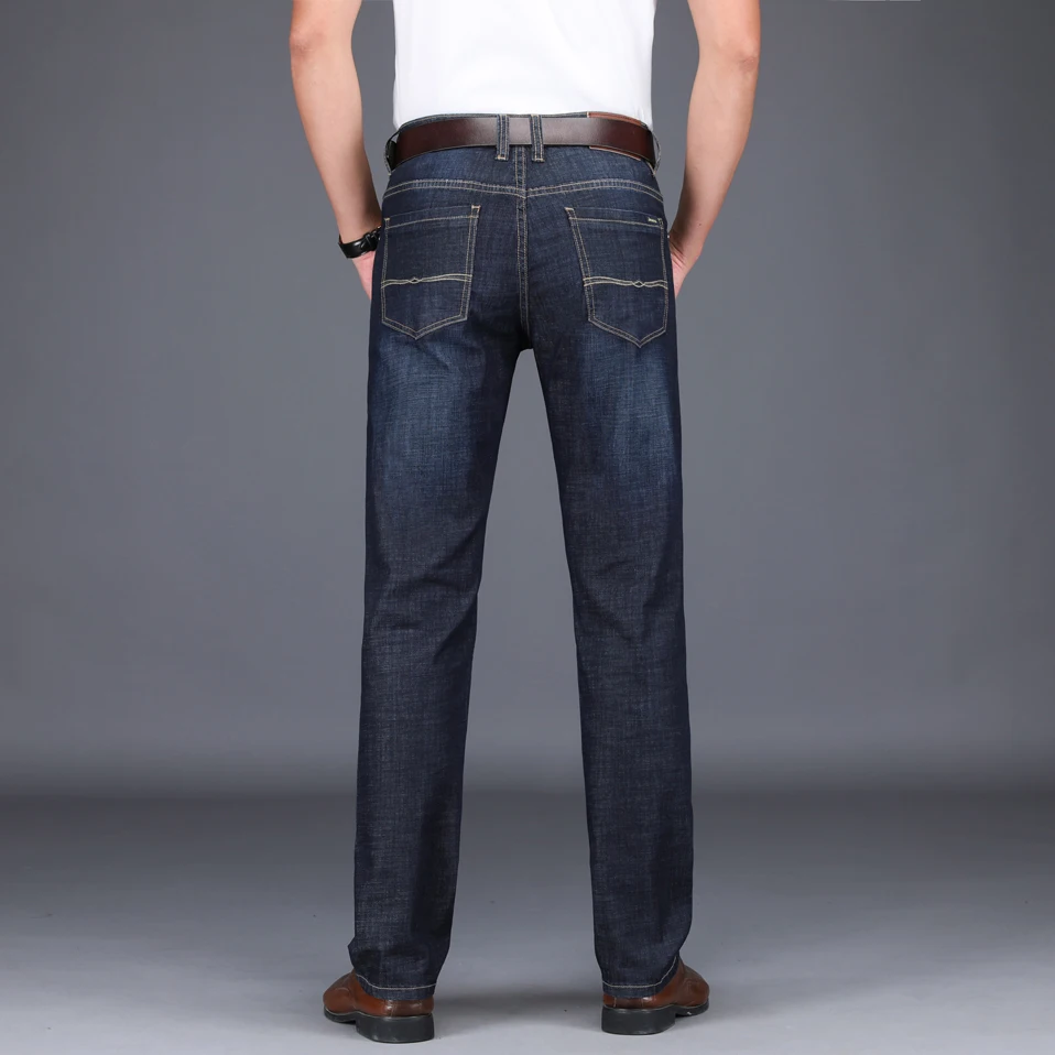 NIGRITY Весна Лето Новые мужские прямые повседневные джинсы модные джинсовые брюки мужские брюки 2 цвета на выбор большие размеры 29-42