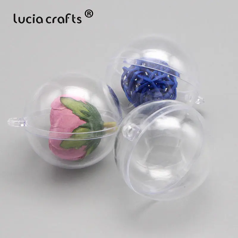 

10pcs Transparent Open Plastic Christmas Tress Decorations Ball Clear Bauble Ornament Gift Present Box DIY Party Supplies I0812