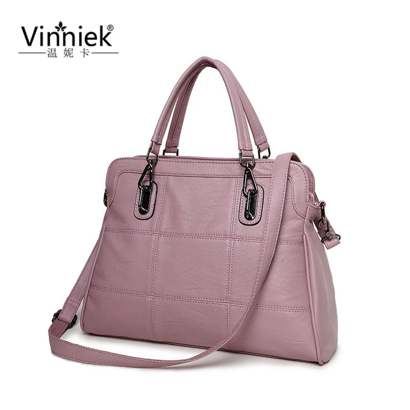 

Vinniek Casual Tote Luxury Handbags Women Bags Designer Large Shoulder Bag Famous Brands Messenger Bag High Quality PU Leather