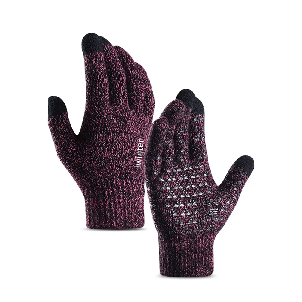 

Knitted Gloves Anti-slip Soft Thicken Female Half Warm Finger Stretch Gloves Soft Riding Gloves Stretch Knit