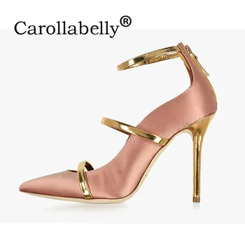 

Carollabelly Women Brand Shoes Straps Sexy Pointed Toe High Heel Wedding Dress Shoes 8CM/10CM Woman Stiletto Gladiator Pumps