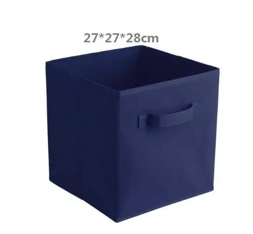 Складной тканевый куб для хранения ящик для хранения мелочей складной органайзер для одежды корзины складной ящик для детской комнаты - Цвет: 27x27x28cm-15