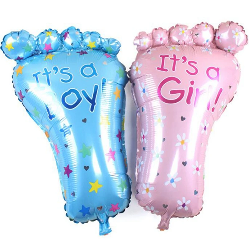 

Birthday Cartoon Cute Baby Boy and Girl Little Foot Theme Foil Balloon Kids Full Moon Babe Birthday Party Decoration Supplies