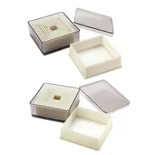 9PCS DIY Square Nylon Biscuit Mold Fruit Cutting Western Dessert Cake Cookies Baking Tool Set Non-toxic Easy To Demould