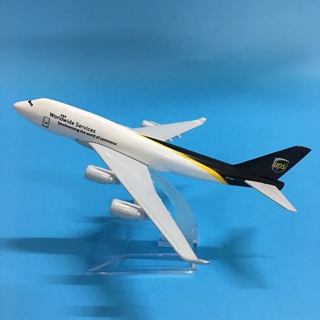 JASON TUTU 16cm Plane Model Airplane Model UPS Airlines Airplanes Boeing 747 Aircraft Model 1:400 Diecast Metal Plane Toy Gift 2