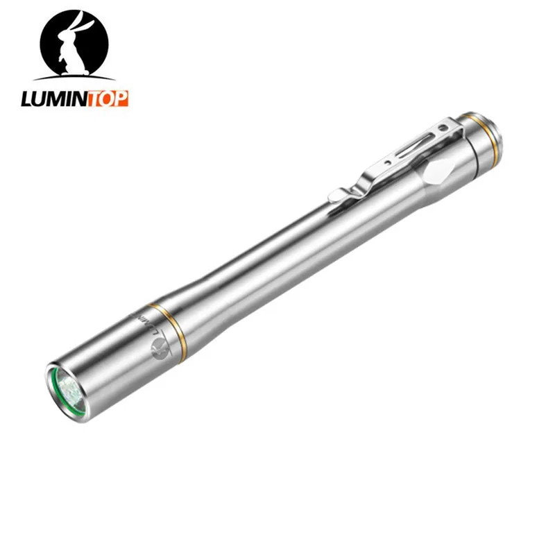 

LUMINTOP IYP365 Titanium Nichia 219BT / XP-G2(R5) 200LM 3Modes Portable EDC LED Pen Light AAA Silver Led Flashlight Torch