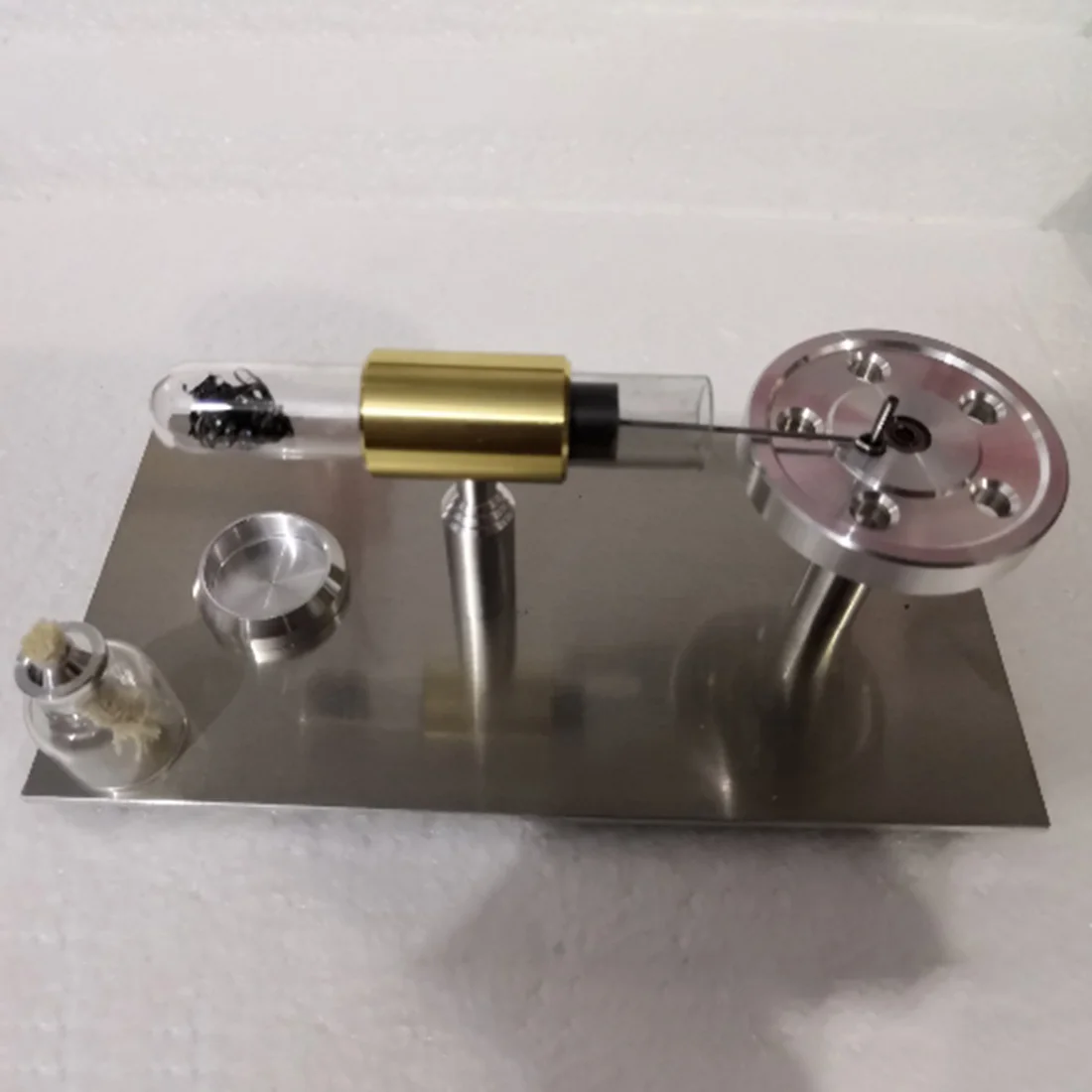 UTOYSLAND 1 Pcs Mini Horizontal Type Stirling External Combustion Engine Model With High Quality Test Kit