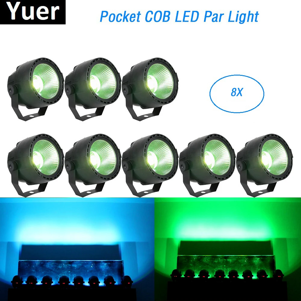 8 قطعة/الوحدة 30 W RGBW 4IN1 LED COB الاسمية أضواء المرحلة غسل تأثير أضواء DMX ديسكو أضواء LED الاسمية جيدة ل Dj الإضاءة جهاز عرض ليزر