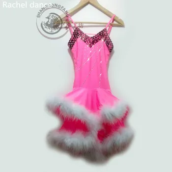 

Fringe Latin Dancing Clothing Harness Pearl Style Back Open Sleeveless Samba Tango Dance Costumes Tassel Latin Dance Dress Set