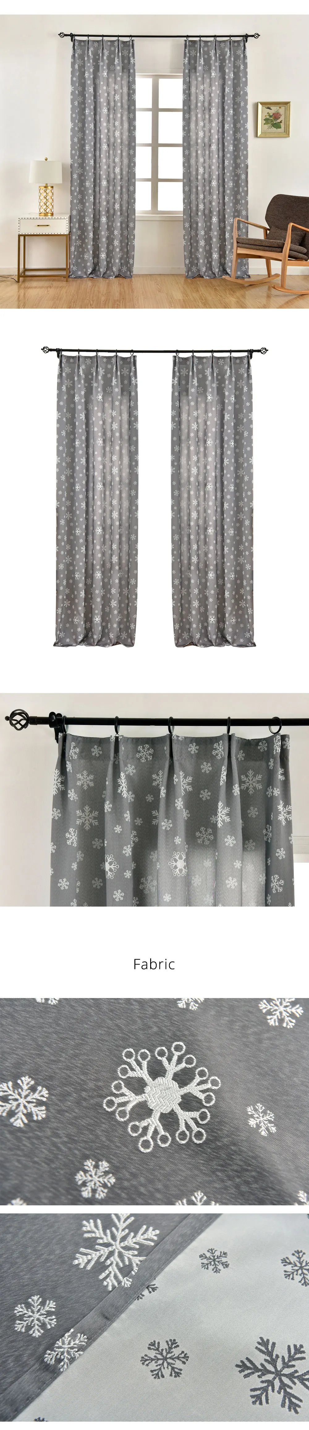 smt607_NAPEARL Snow Jacquard Semi Shade Curtain for Bedroom Window Fantasy Dream Elegant Drop Fabric High Quality Fabric Floral Drapes (2)