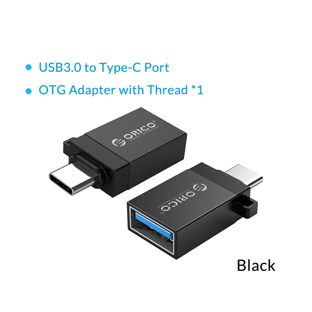 ORICO Micro USB адаптер типа OTG c USB-c USB 3,0 адаптер для зарядки и синхронизации данных для Xiaomi HUAWEI - Цвет: USB3.0 to type-c BK