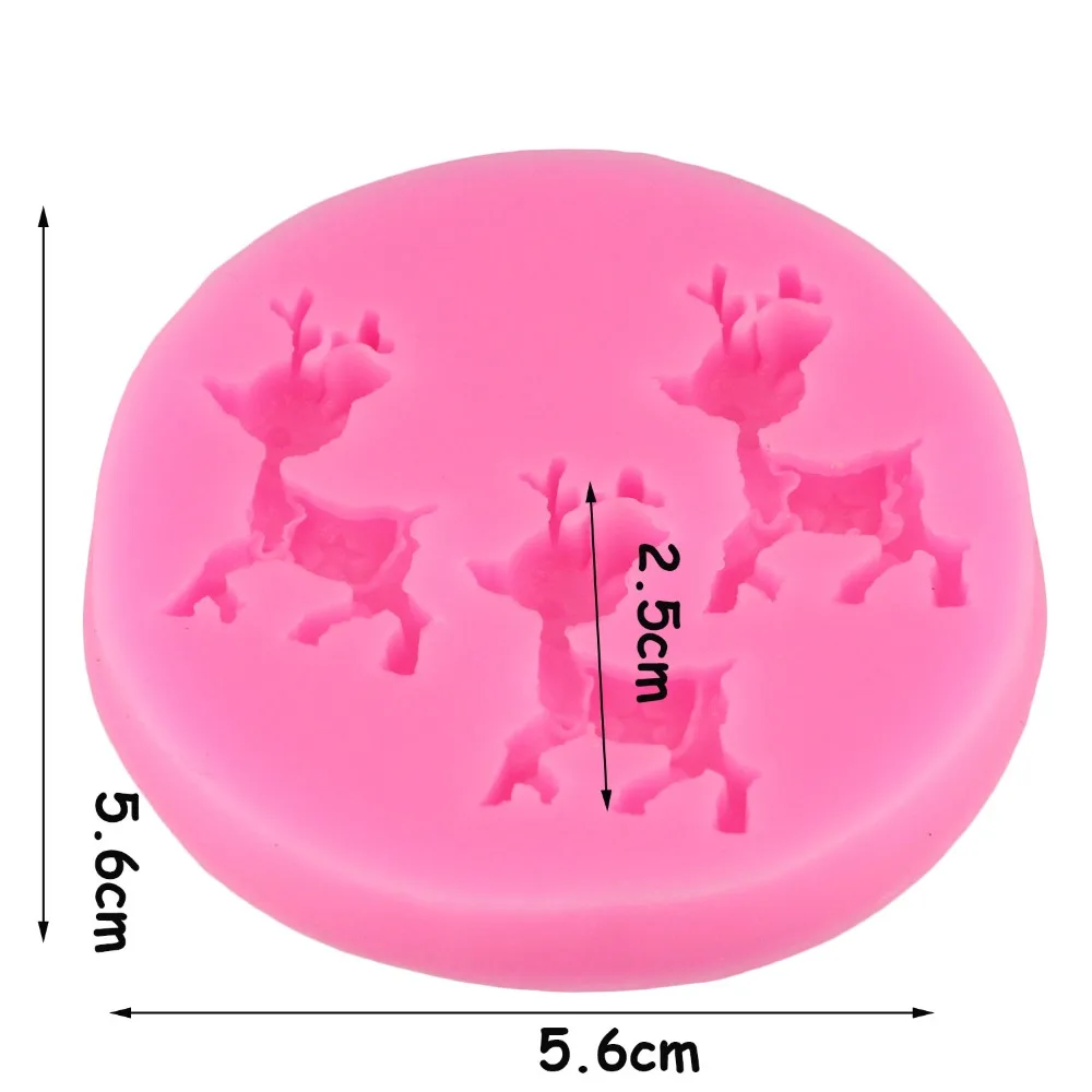 1 шт. олень силиконовые помады плесень торт декоративное устройство для шоколада Gumpaste Плесень 3D помадка пирожные инструменты Конфеты