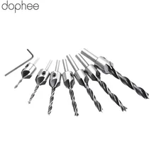 dophee 3/4/5/6MM Woodworking Tools Wood Drill Bits HSS Flute Countersink Drill Bit Reamer Chamfer Tool Drill Accessory Carbon dophee 3/4/5/6MM Woodworking Tools Wood Drill Bits HSS Flute Countersink Drill Bit Reamer Chamfer Tool Drill Accessory Carbon