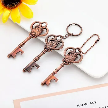 

100pcs/lot Free shipping Retro Pineapple Key Bottle Opener Key Ring Chain Keyring Keychain Metal Beer Bar Tool