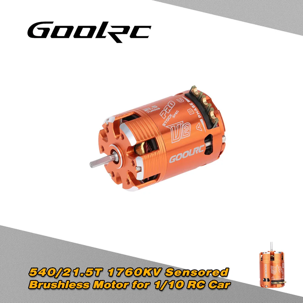 

GoolRC 540 21.5T 1760KV Sensored Brushless Motor for RC Car 1/10 Vehicle RC Truck Model Toys Parts High power solder tabs
