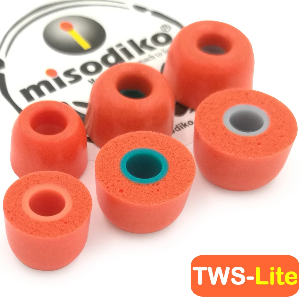 

misodiko TWS-Lite Memory Foam Earbuds Tips for Jaybird Run X4 X3 X2 Freedom, Beoplay E8, Sony WF SP700N 1000X, KZ AS10, BeatsX