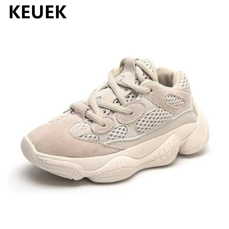 

New Spring/Autumn Children Single Shoes Student Genuine Leather Sneakers Boys Girls Mesh Sports Shoes Kids Flats Toddler 041
