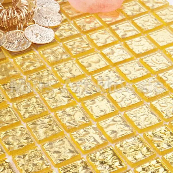 Из чистого золота стеклянная мозаика 20x204 мм для кухни щитка A5W02-20-4