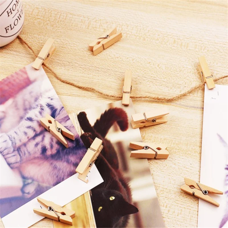 50pcs 2.5cm Mini Wedding Wood Clips Clothes Photo Paper Peg Pin Clothespin Craft Clips Party Decoration 50pcs 2.5cm Mini Wedding Wood Clips Clothes Photo Paper Peg Pin Clothespin Craft Clips Party Decoration