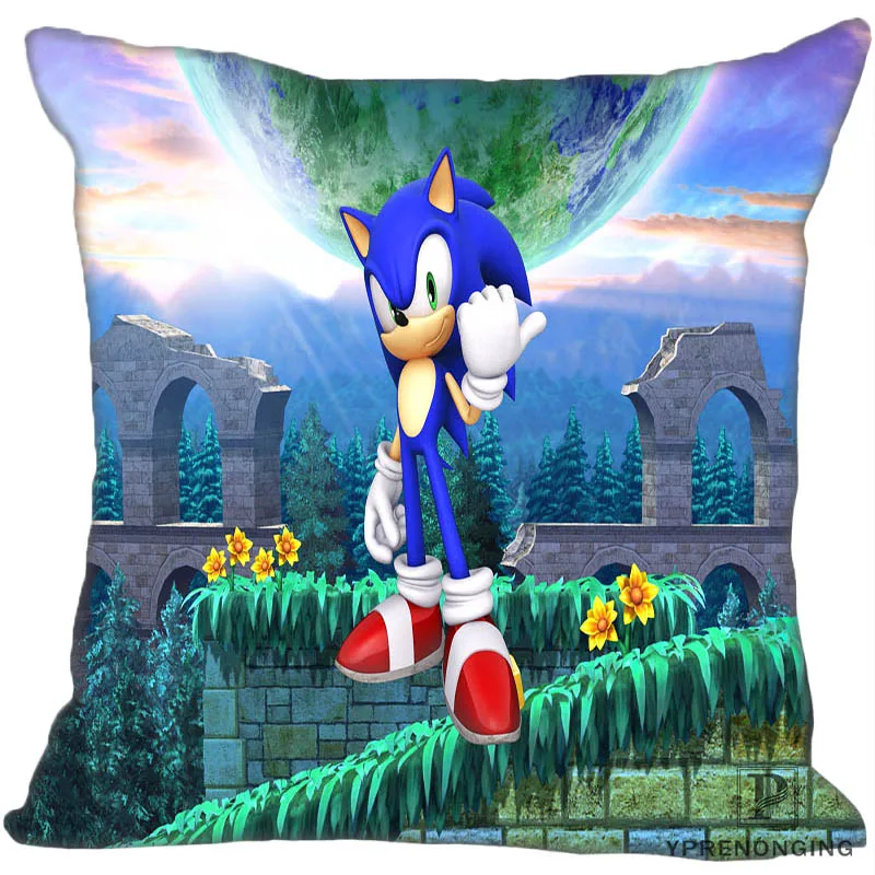 Квадратный чехол для подушки на заказ Sonic the Hedgehog, Наволочка на молнии, чехол 35X35,40x40,45x45 см(с одной стороны) 180522-02-226 - Цвет: Square Pillowcase