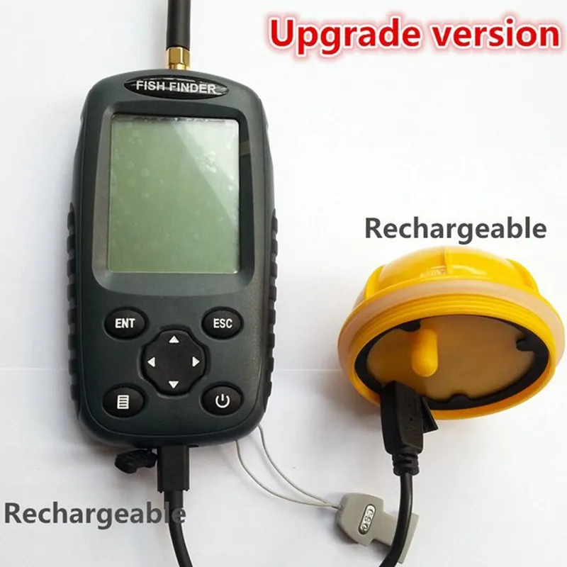 

Portable Wireless Fish Finder FF998 Depth 0.6-40M Fishing Sounder Sonar Sensor Range 180M Alarm Fish Detector