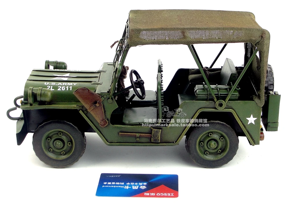 Винтажная модель ручной работы железная модель Второй мировой войны американская военная техника железная модель автомобиля железная модель
