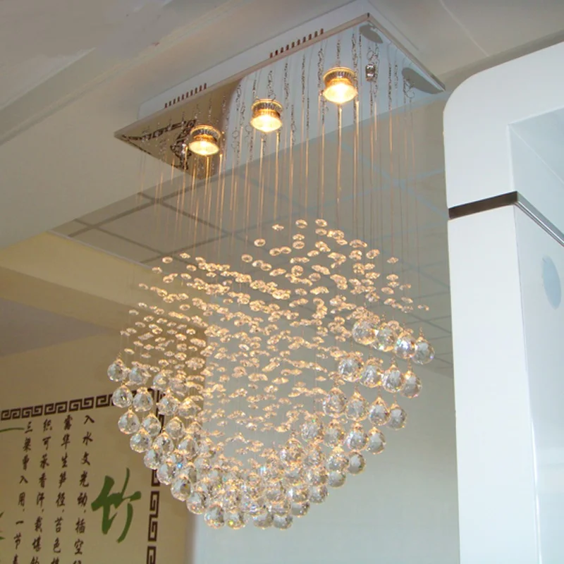 Heart shaped Crystal LED pendant lamps modern living room hotel
