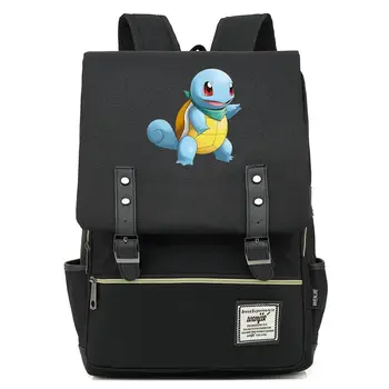 

14 16 Inch Squirtle Carapuce Schiggy School Bag Bookbag Women Backpack Men Boys Girls Students Laptop Bag belt buckle Flip cover