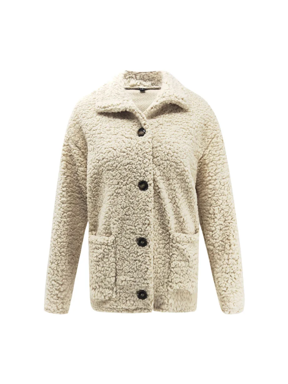 Vangull, новинка весны, короткая флисовая Меховая куртка, плюшевый мишка, верхняя одежда, толстовки с длинным рукавом, пушистое Женское пальто для осени и зимы - Цвет: Хаки