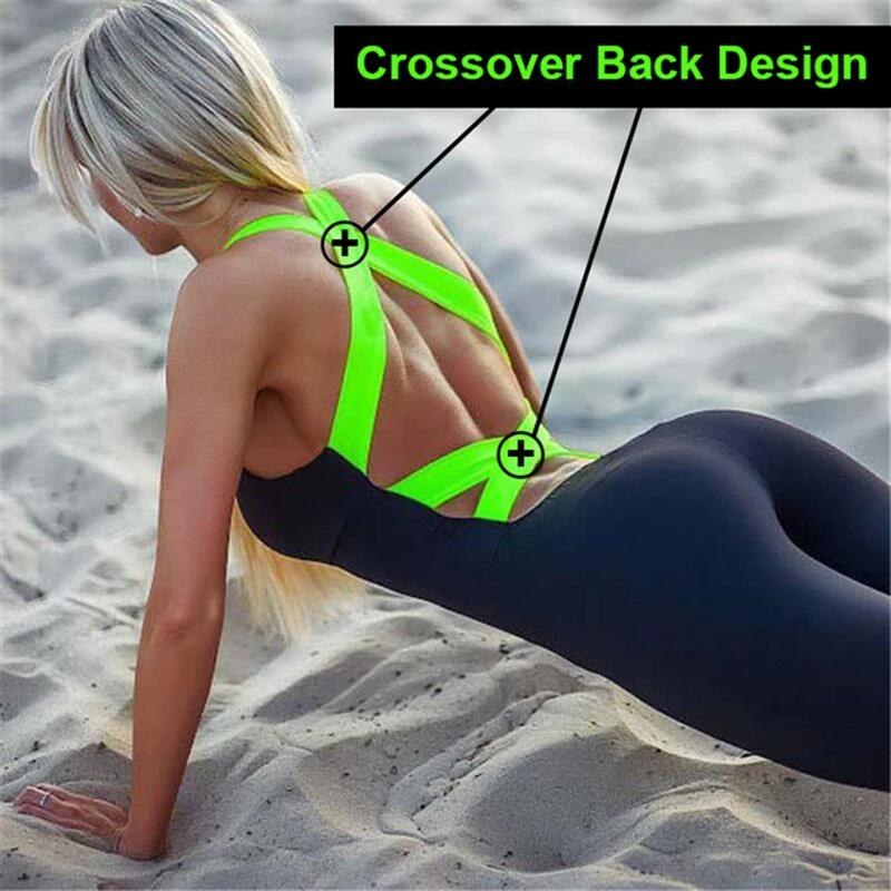 

2018 Workout Tracksuit For Women One Piece Sport Clothing Backless Sport Suit Running Tight Dance Sportswear Gym Women Yoga Set