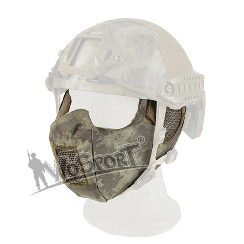 Открытый Airsoft Пейнтбол Маска стальная сетка дышащий тактический боевой маска защита ушей Военная стрельба маски военных игр