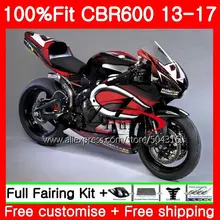 Injeção Para HONDA F5 CBR600RR 13 14 15 16 17 99SH9 CBR600 600RR 600 RR CBR 2013 RR 2014 2015 2016 2017 Carenagens Vermelho TOP preto