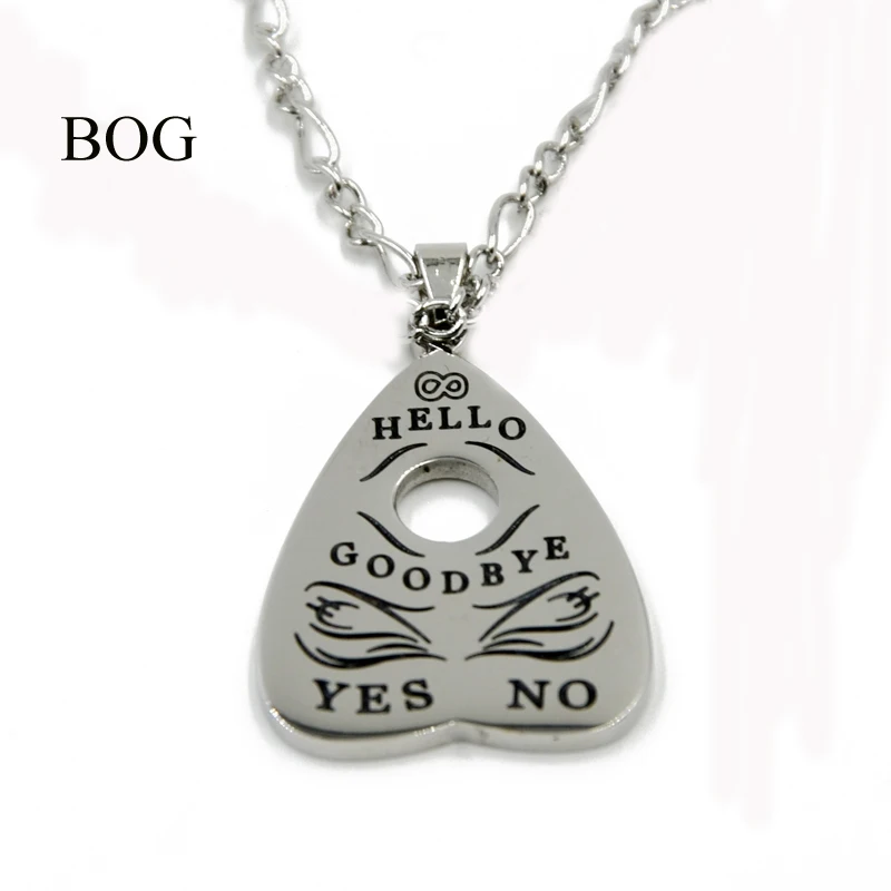 BOG Lot 1 шт. Подвеска из нержавеющей стали Ouija доска ожерелье 24 дюймовая медная цепь