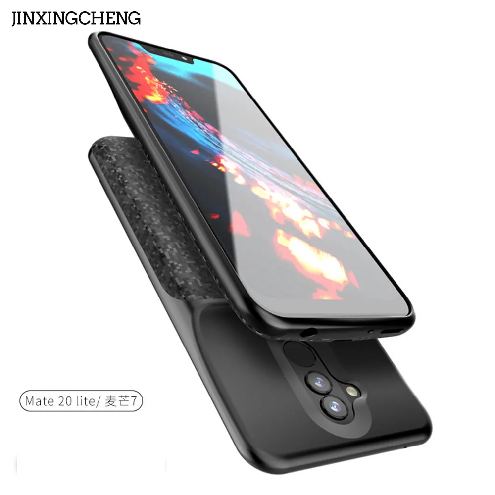 

JINXINGCHENG Fast Charger Silicone Frame Battery Case for Huawei Mate 20 Lite 5200mah Back Clip Fast 18650 Battery Charger Cover