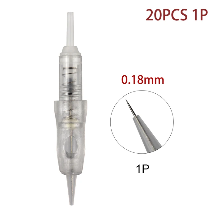 Перманентный макияж тату вышивка машина Поворотная тату-машинка для бровей Татуировка губ машина с 20 шт. картриджа иглы - Цвет: 20pcs 0.18mm 1P
