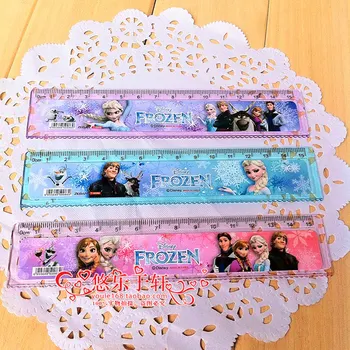 

3 pcs / lot Children 's cartoon plastic safety ruler primary school students stationery cartoon wave ruler 15cm school supplies