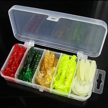 50pcs/box 5cm soft bait sea fishing tackle wobbler jigging fishing lure silicone bait soft worm shrimp jerkbait silicone fish