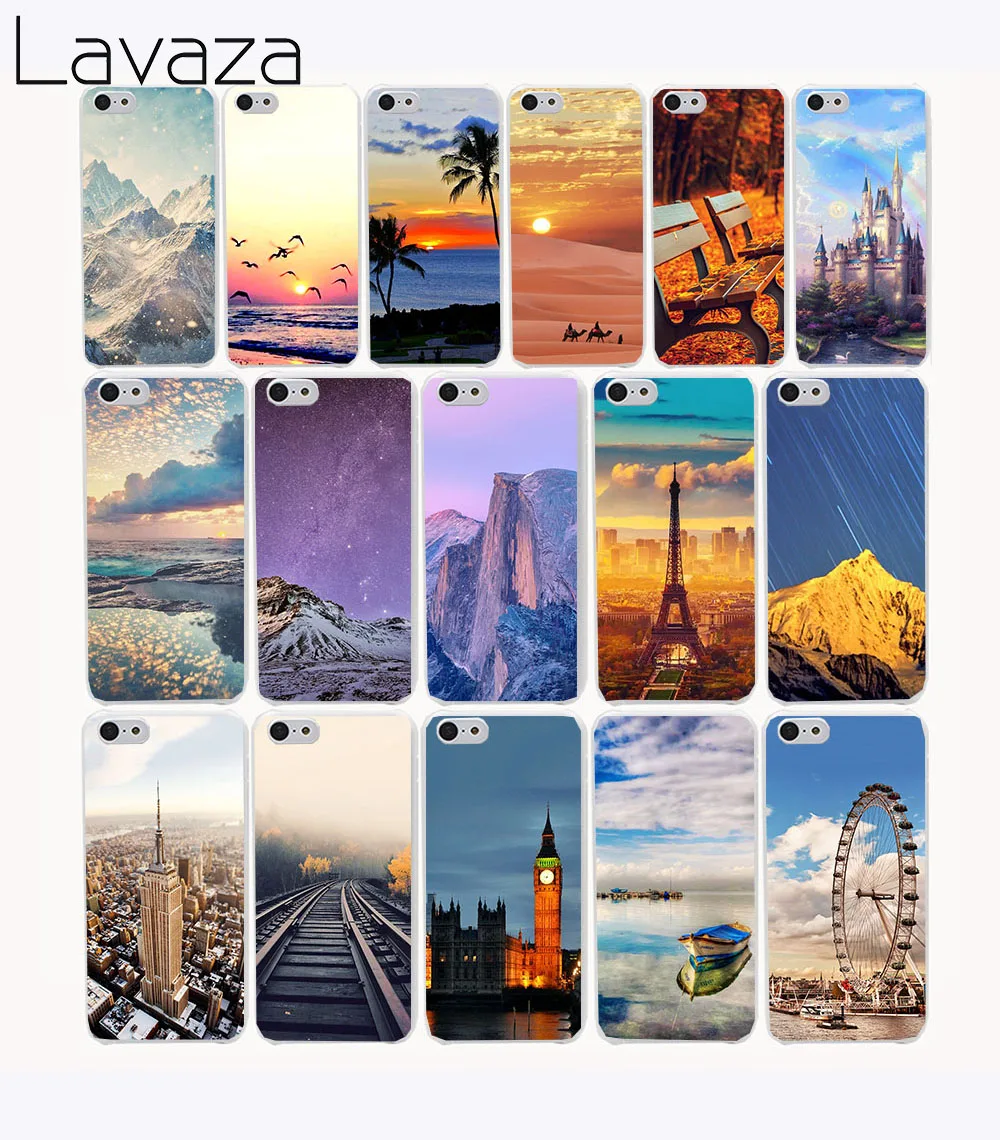 

137ca Newest fashion Mountain Landscape Hard Transparent Case Cover for iPhone 7 7 plus 4 4s 5 5s 5c SE 6 6s Plus case cover