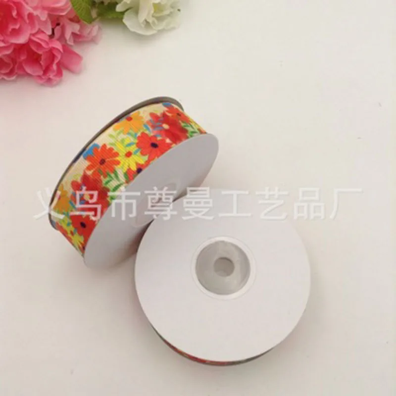 DIY New Ribbon Webbing 2.5CM Digital Printing Clothing Accessories Decorative Whorl Belt Small Flower Series | Дом и сад