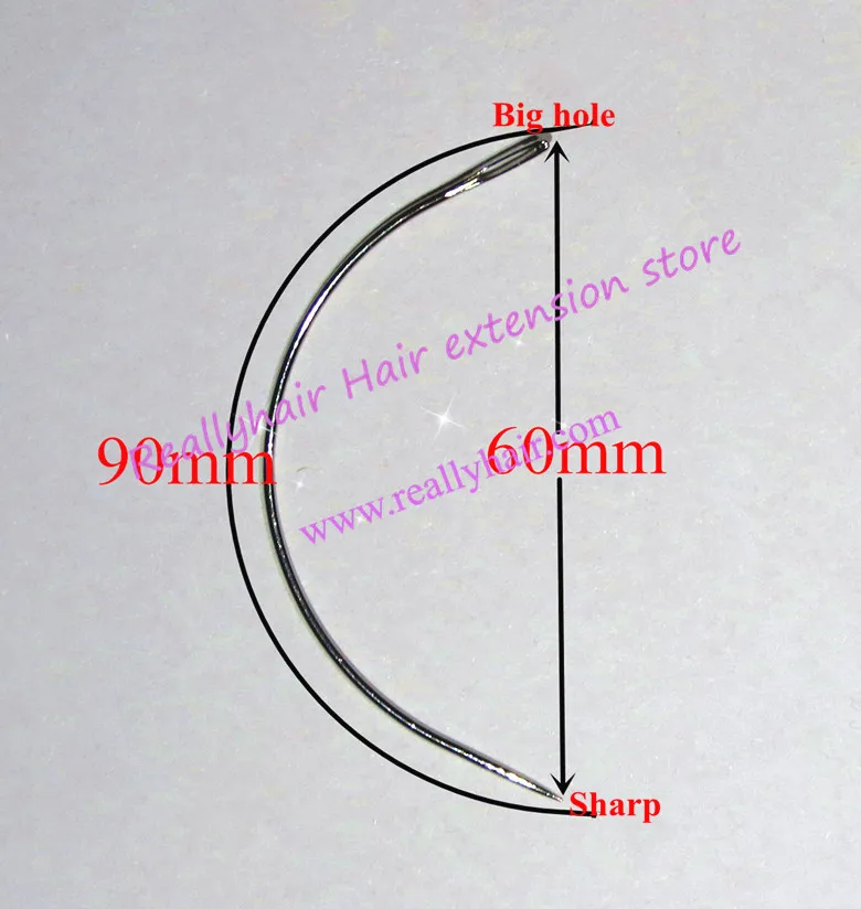 50 шт. Большой Тип C плетения волос иглы изогнутые иглы с 1 рулон черная нить нейлон плетения нити