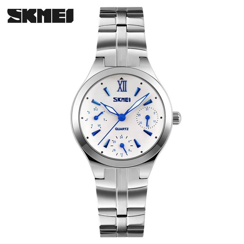 Prix pour SKMEI Femmes Montres Top Marque Quartz Montre Femmes Robe En Acier Inoxydable Cadran Bracelet Montre Casual Montres de Femmes Montre-Bracelet Prix pour SKMEI Femmes Montres Top Marque Quartz Montre Femmes Robe En Acier Inoxydable Cadran Bracelet Montre Casual Montres de Femmes Montre-Bracelet