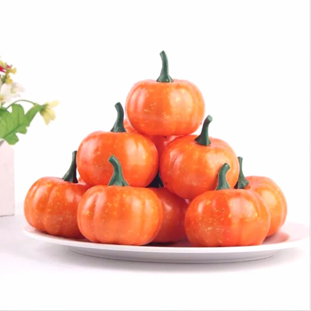

New Mini Artificial Fake Decorative Pumpkin Halloween Props faux Vegetables Pretend Play Photography Property food #281238