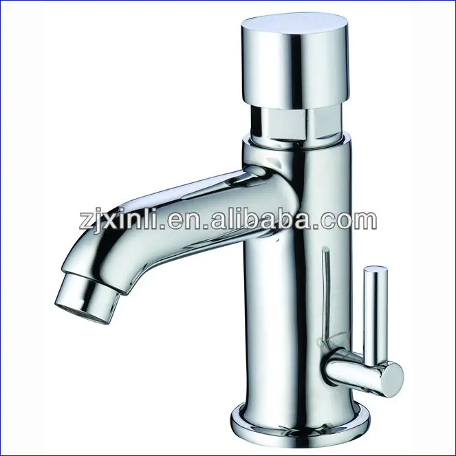 Material de Cor Tempo de Atraso Latão Cromado Deck Montado Cold & Hot Water Torneira X10102-luxo