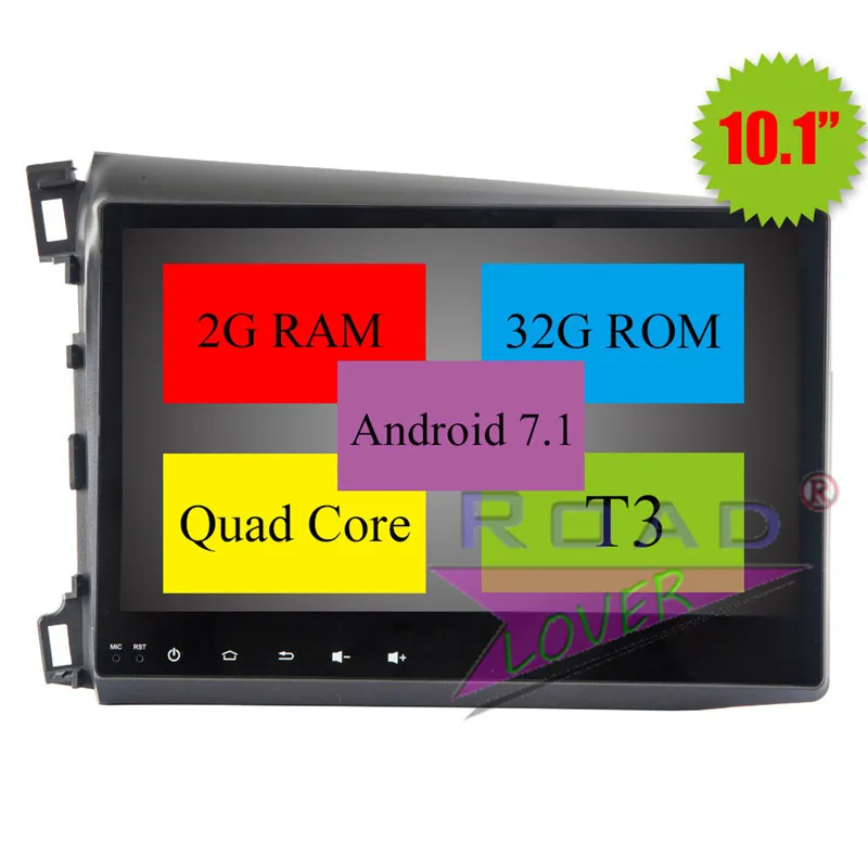 Perfect Roadlover Android 8.1 Car Multimedia Radio Player For Honda Civic 2012 2013 2014 Stereo GPS Navigation Automagnitol 2 Din NO DVD 7