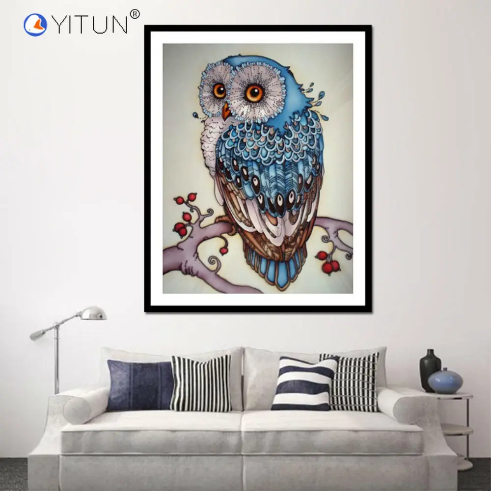 

5D Diamond Animal Owl Diy Diamond Painting Art Craft Kit Partial Resin Round Diamond Embroidery Needlework Home Decor