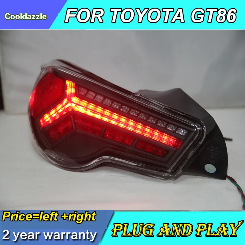 2012 2013 2014 Year FOR TOYOTA GT86 FT86 LED Strip Rear Light Taillights Back Lamp Red Color With Daytime Runing Lights Parking |