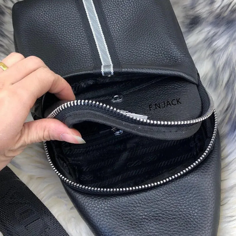 F. N. JACK мужские модные нагрудные сумки из натуральной коровьей кожи новый размер