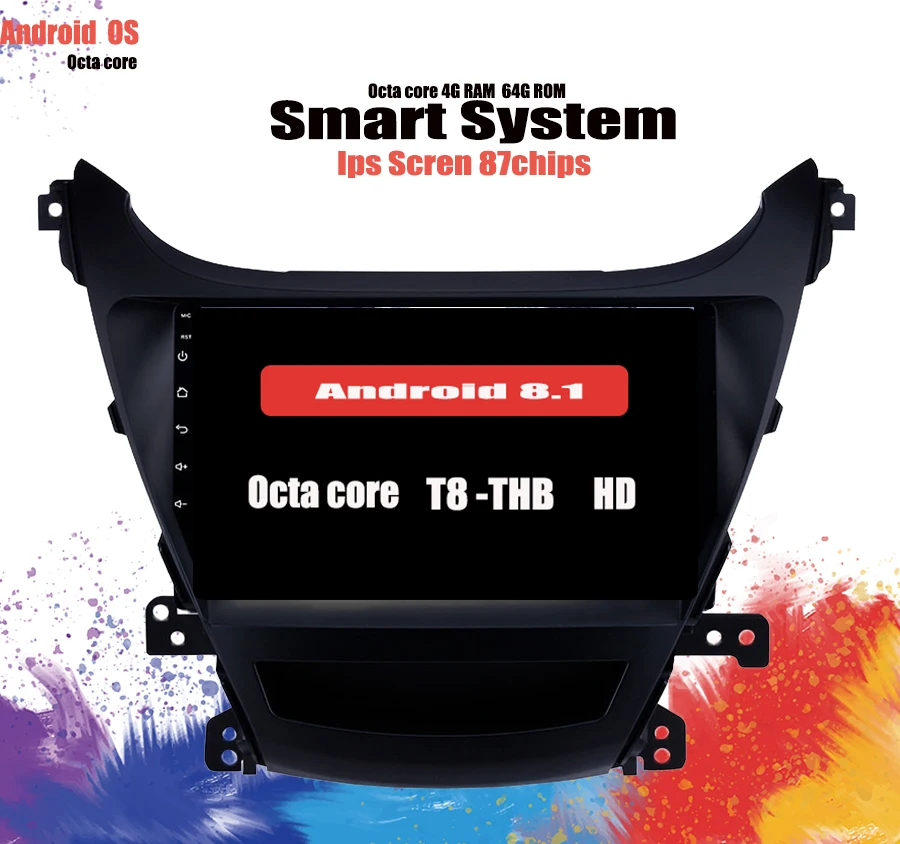 Best Android 9.1 4GB RAM Car DVD player GPS Navigation Headunit For Hyundai Elantra/Avante/I35 2014 2015 radio tape recorder IPS 5