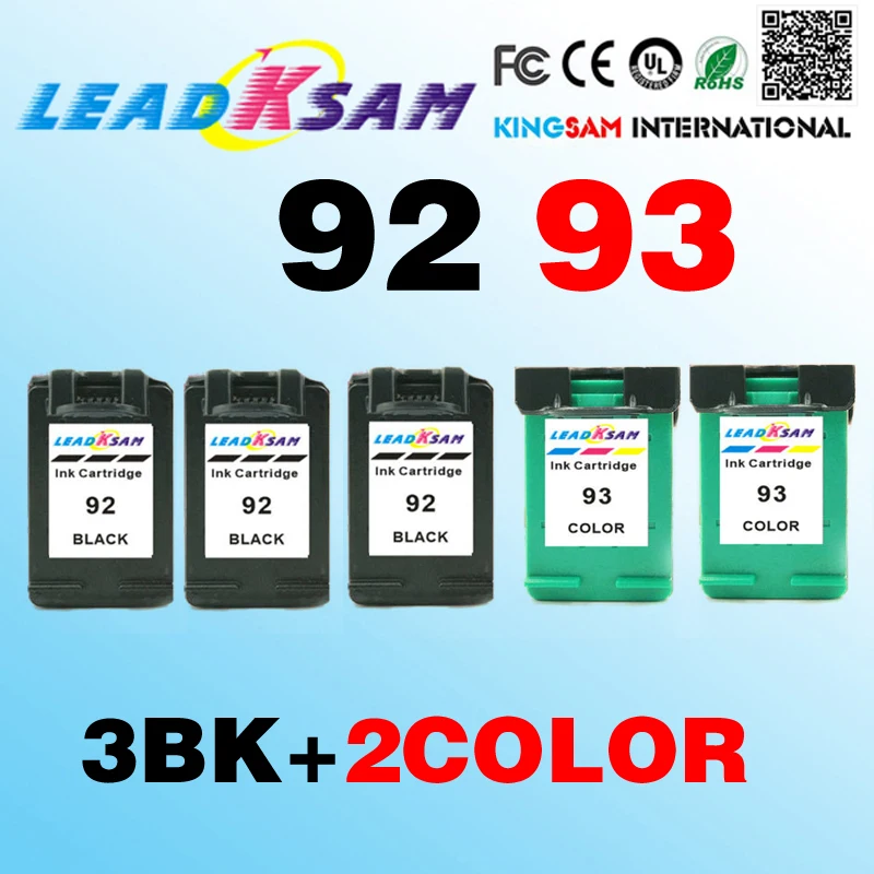 5x Картриджи для принтера совместимые с hp92 93 OfficeJet 6310 в Deskjet 5420 PhotoSmart 3125 3135 3170 PSC